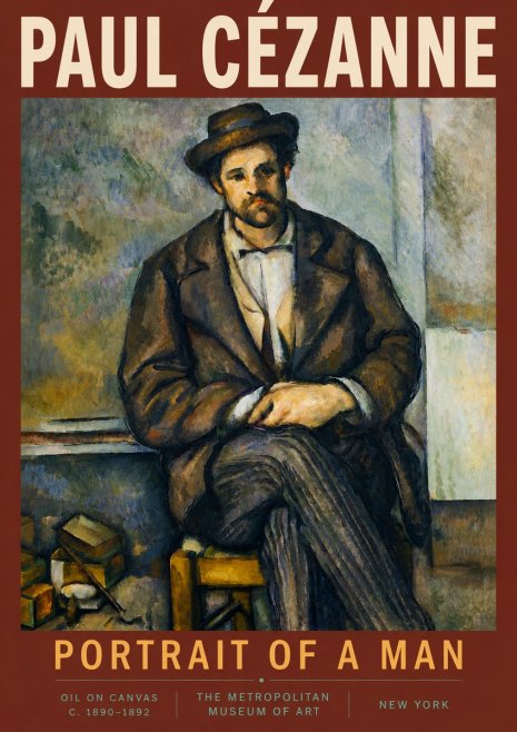 Paul Cézanne Portrait of a Man III No6 - Poszter