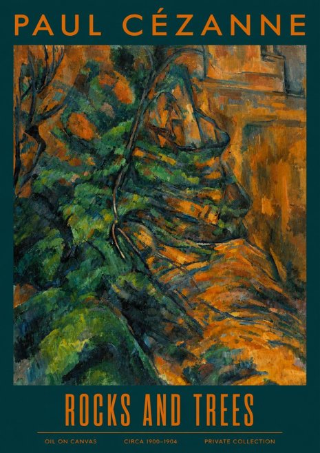 Paul Cézanne Rocks and Trees IV No2 - Poszter