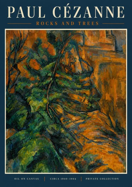 Paul Cézanne Rocks and Trees IV No6 - Poszter